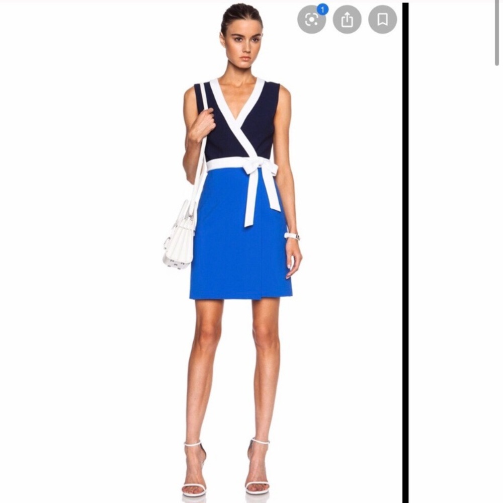 Gorgeous color block DVF wrap dress